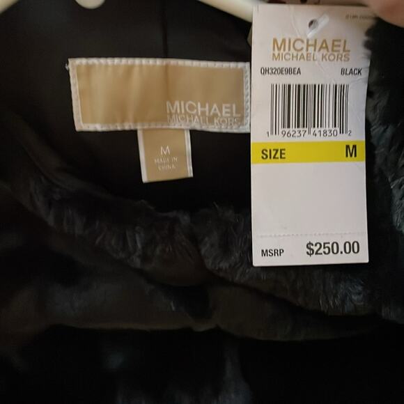 NWT - Michael Kors - Faux Fur Open Front Cropped Jacket Size M - Picture 7 of 7